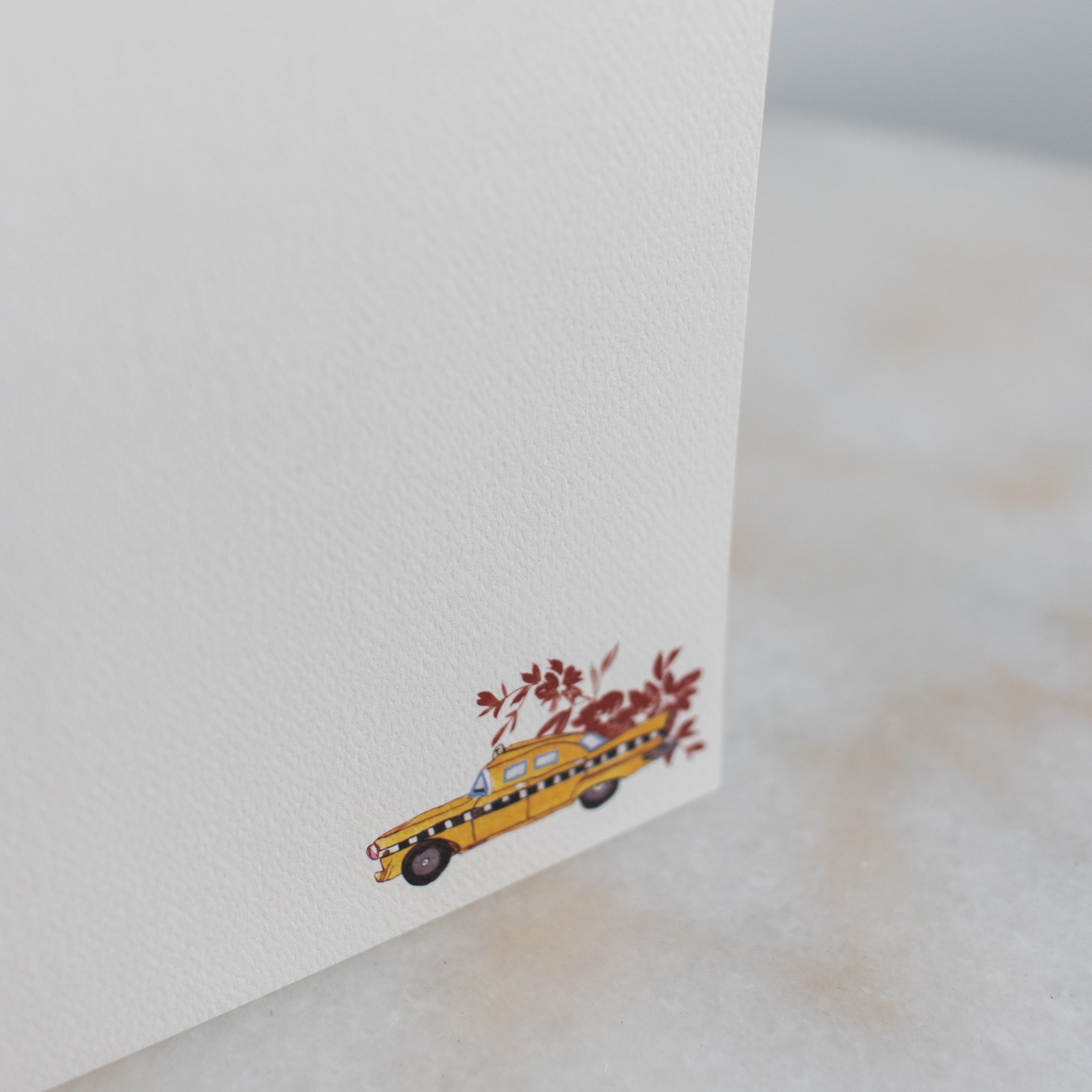 Boxed Set of 10 NYC Taxi Floral Cards