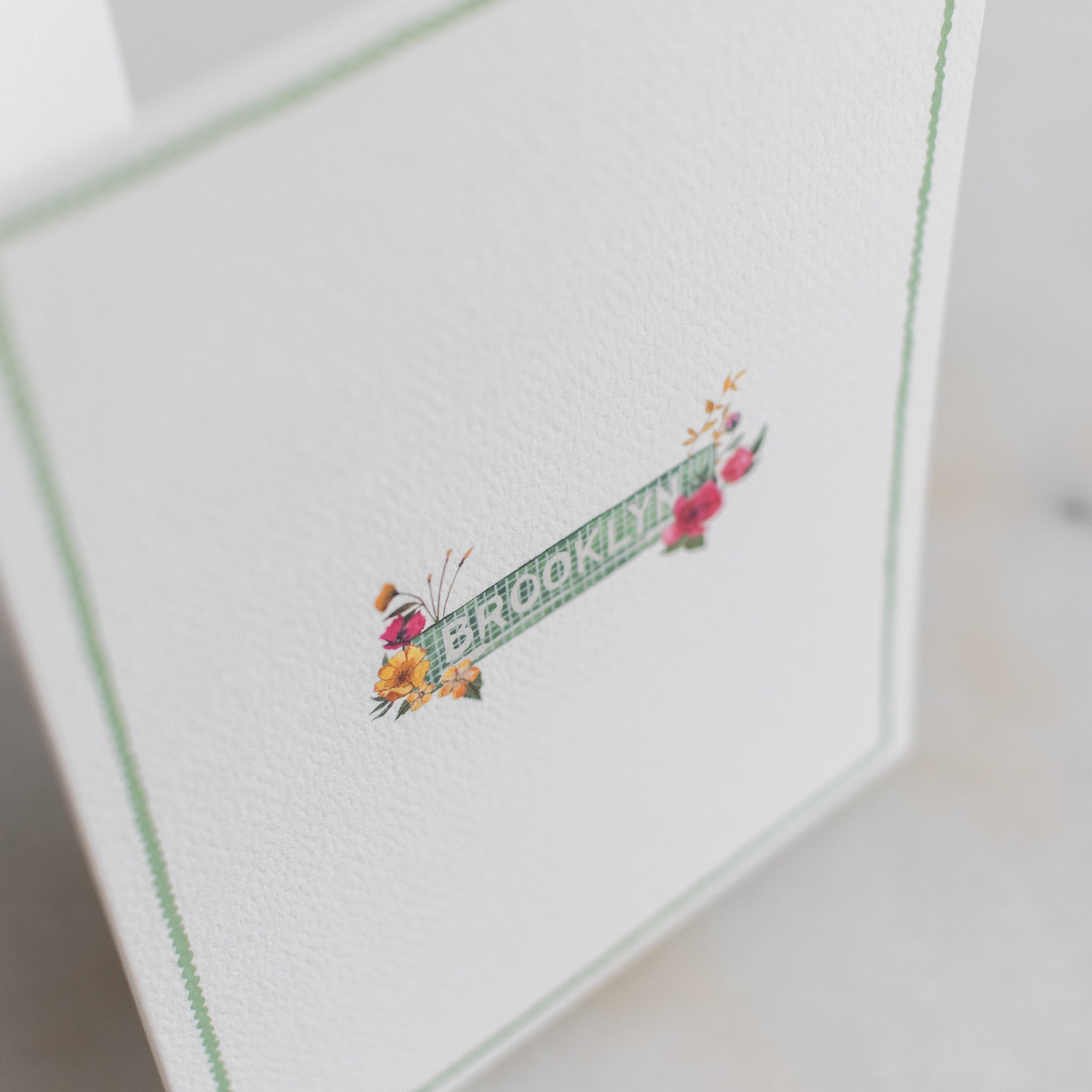 Boxed Set of 10 Brooklyn Subway Tile Floral Cards
