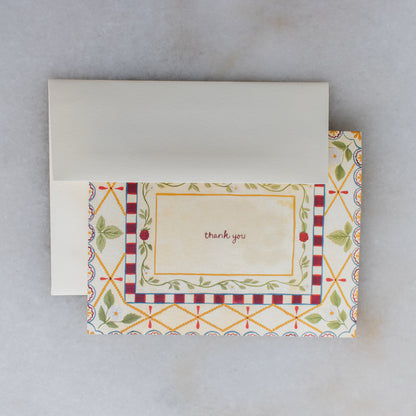 Decorative Frame Thank You Cards: Box Set of 10