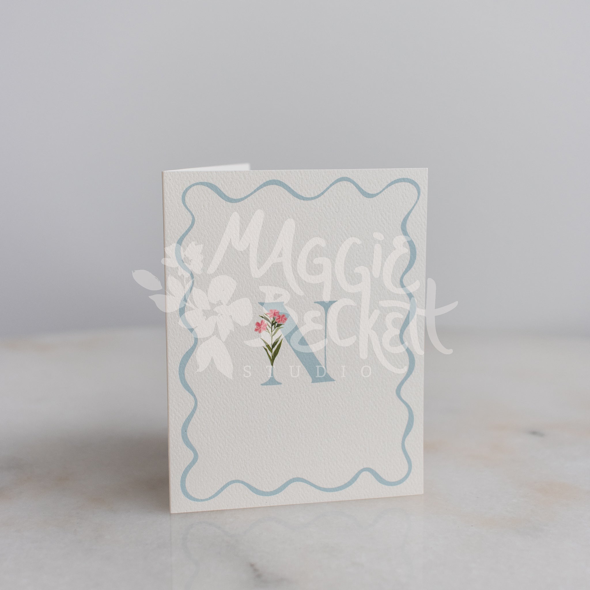 Floral Initials Boxed Note Cards