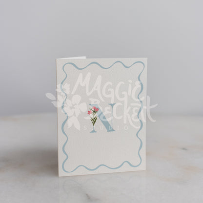 Floral Initials Boxed Note Cards