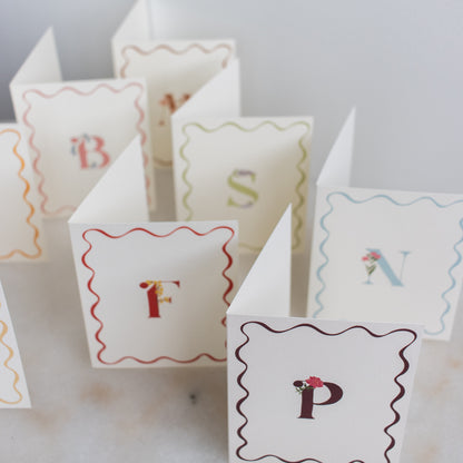 Floral Initials Boxed Note Cards