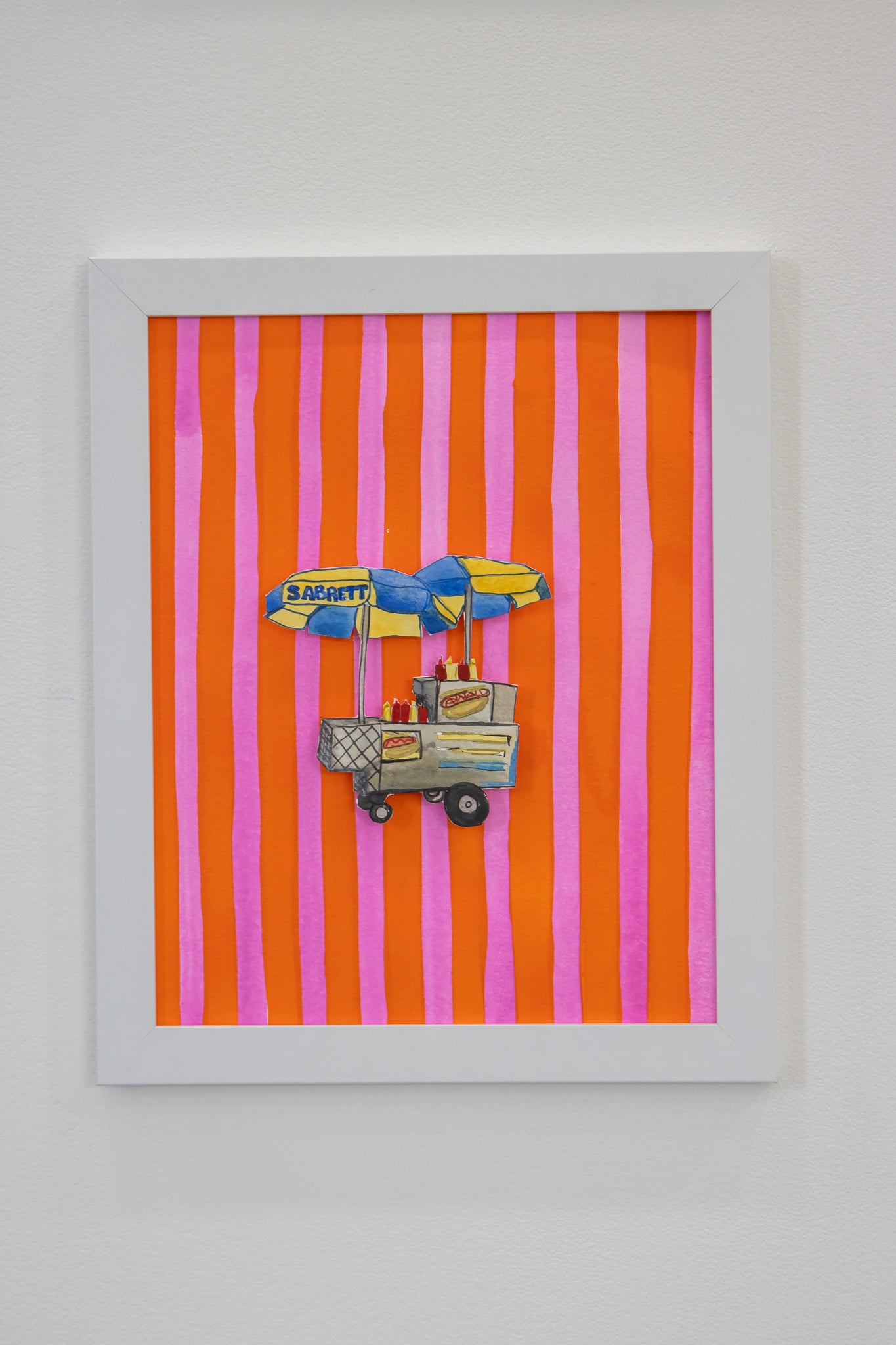 ORIGINAL: NY Hot Dog Cart Stripe Artwork