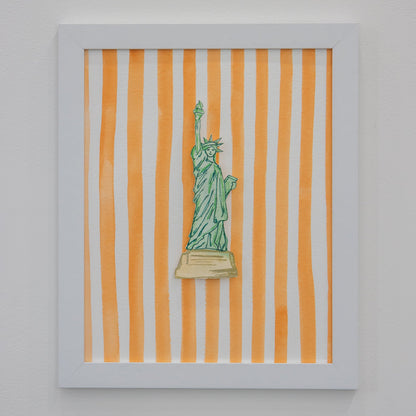ORIGINAL: NY Statue of Liberty Stripe Artwork