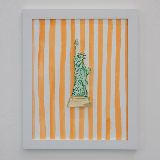 ORIGINAL: NY Statue of Liberty Stripe Artwork