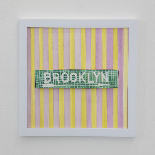 ORIGINAL: NY Brooklyn Subway Tile Stripe Artwork