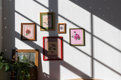 ORIGINAL: Yankees and Polka Dots in Decorative Frame