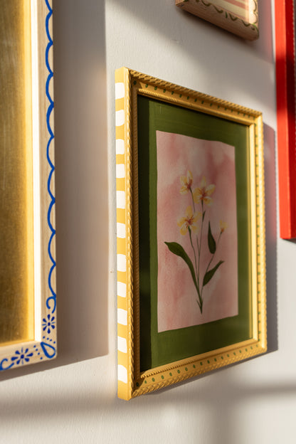 ORIGINAL: Yellow Wildflowers in Decorative Frame