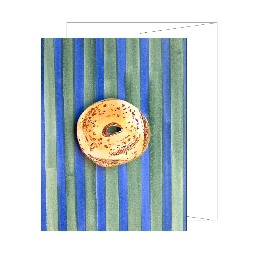 NYC Bagel & Stripes Card