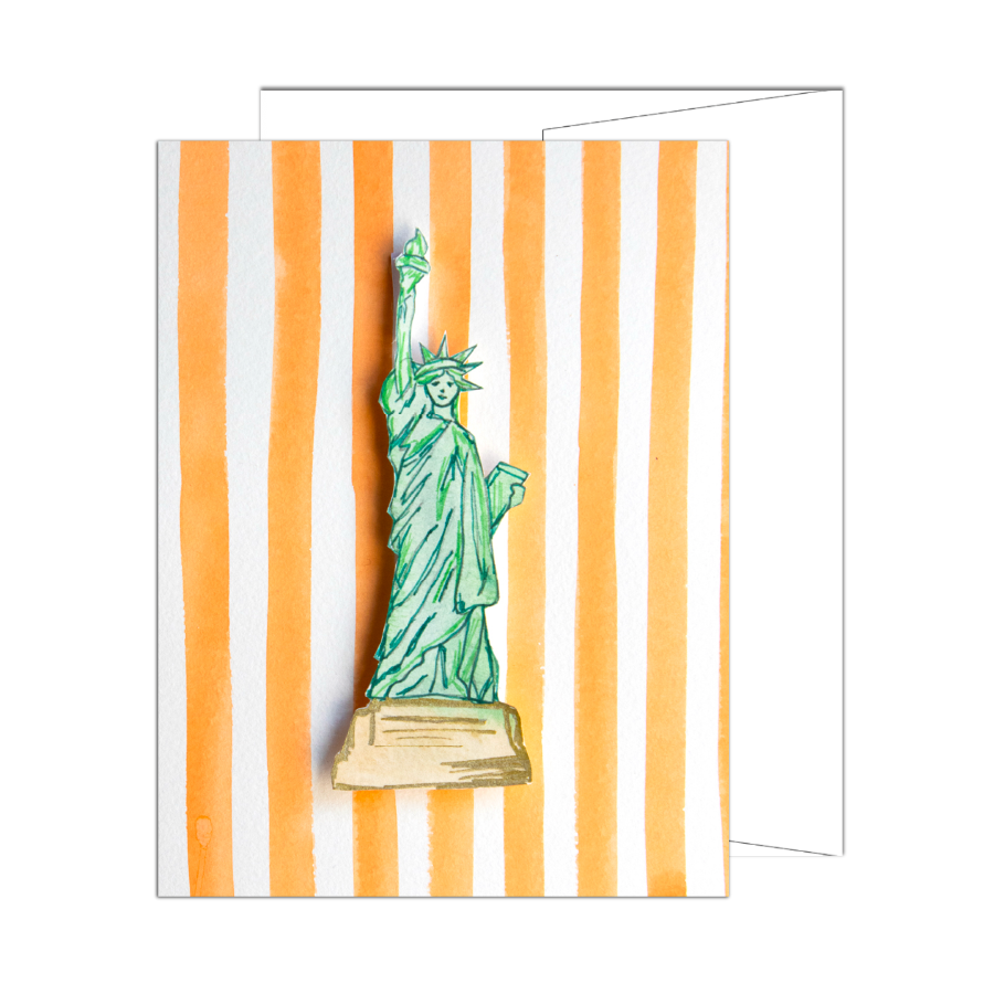 NYC Statue of Liberty & Stripes Card