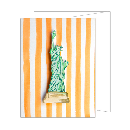 NYC Statue of Liberty & Stripes Card