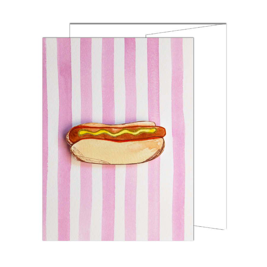 NYC Hot Dog & Stripes Card