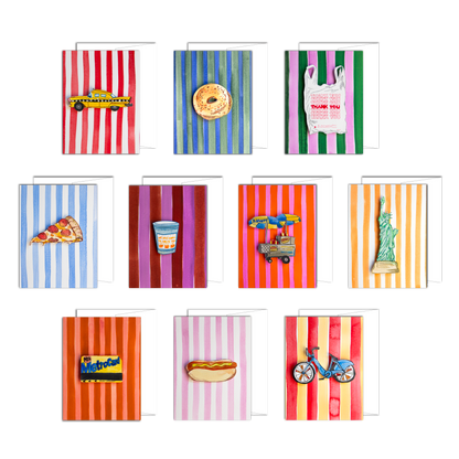 Boxed Set of 10 NYC Icons & Stripes Collection Cards