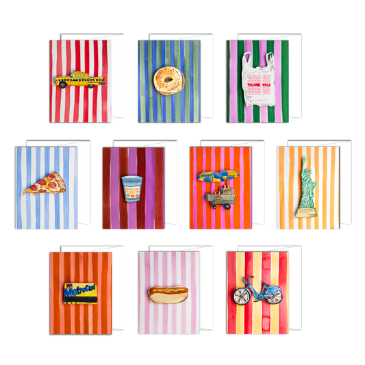 NYC Icons & Stripes Collection Cards