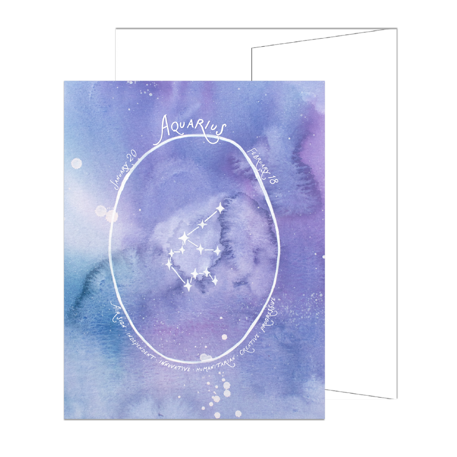 Aquarius Constellation Card
