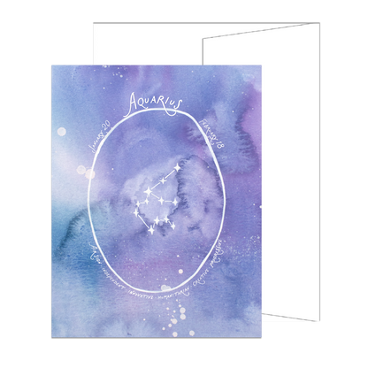 Aquarius Constellation Card