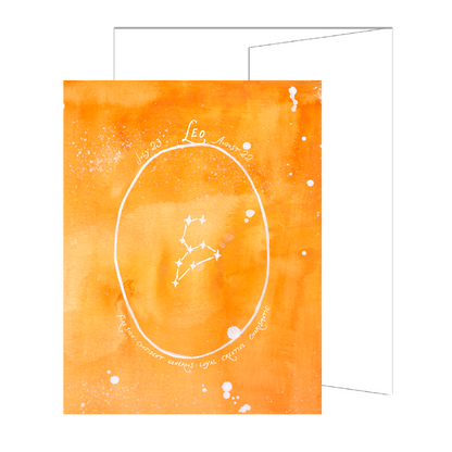 Leo Constellation Card