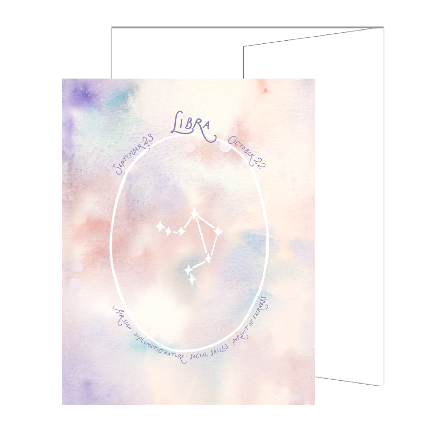 Libra Constellation Card