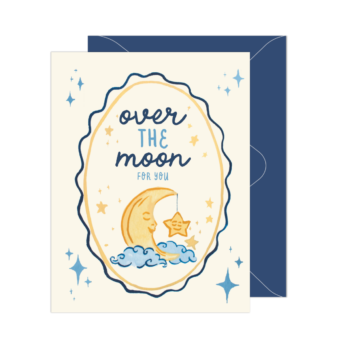 Over The Moon For You Card