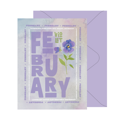 February Birth Month Flower Card