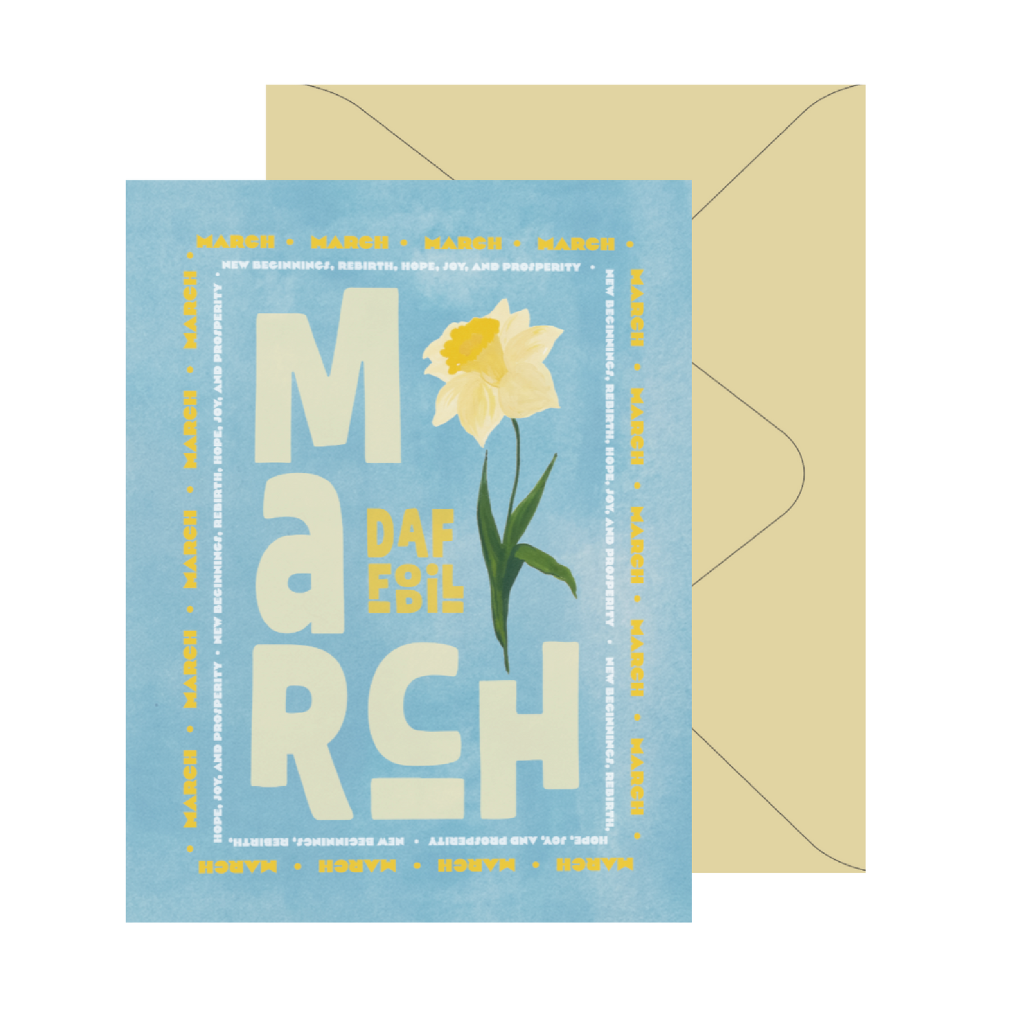 March Birth Month Flower Card
