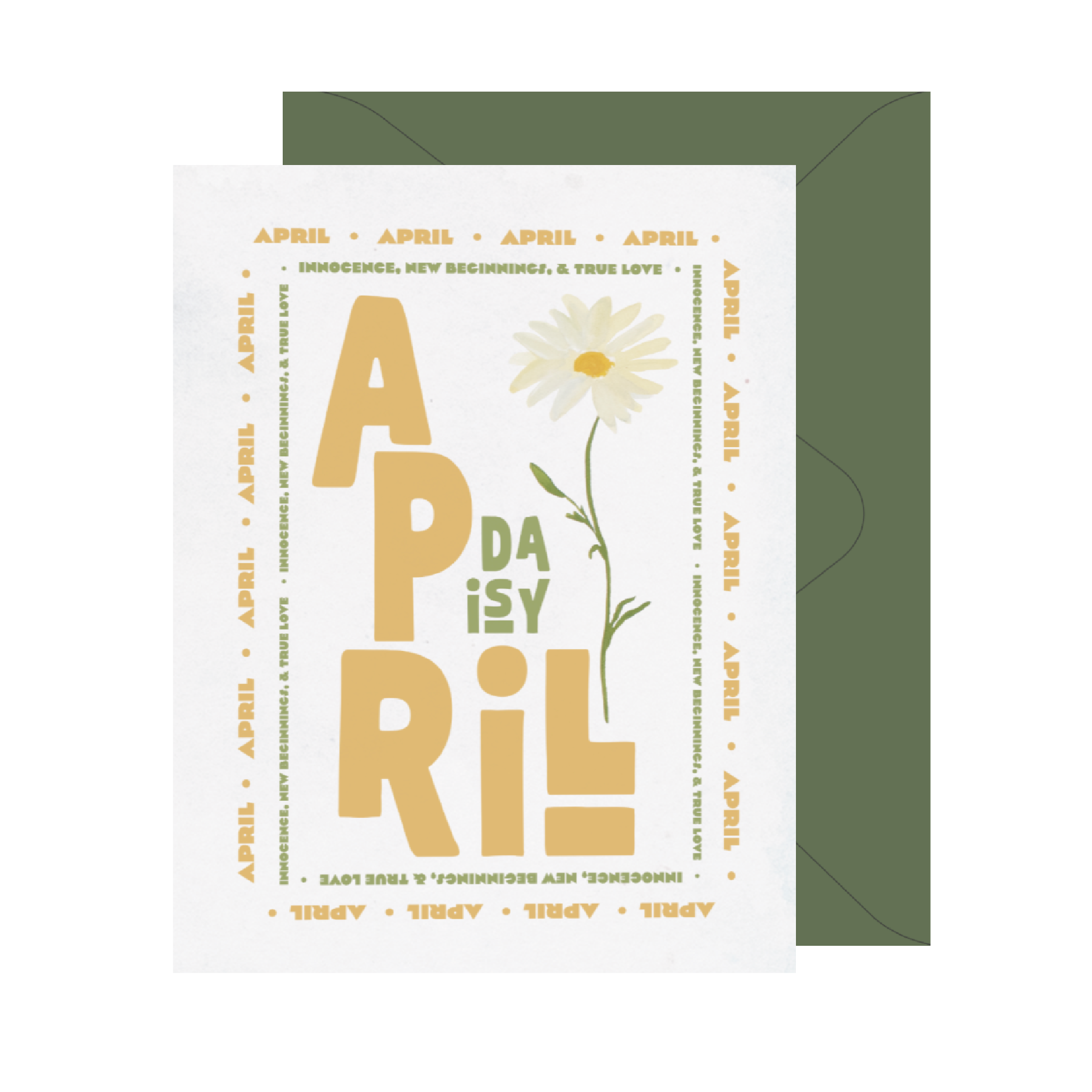 April Birth Month Flower Card