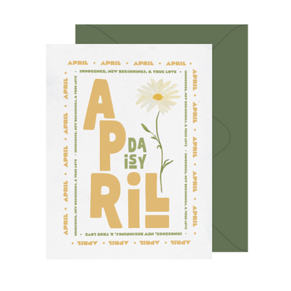 April Birth Month Flower Card