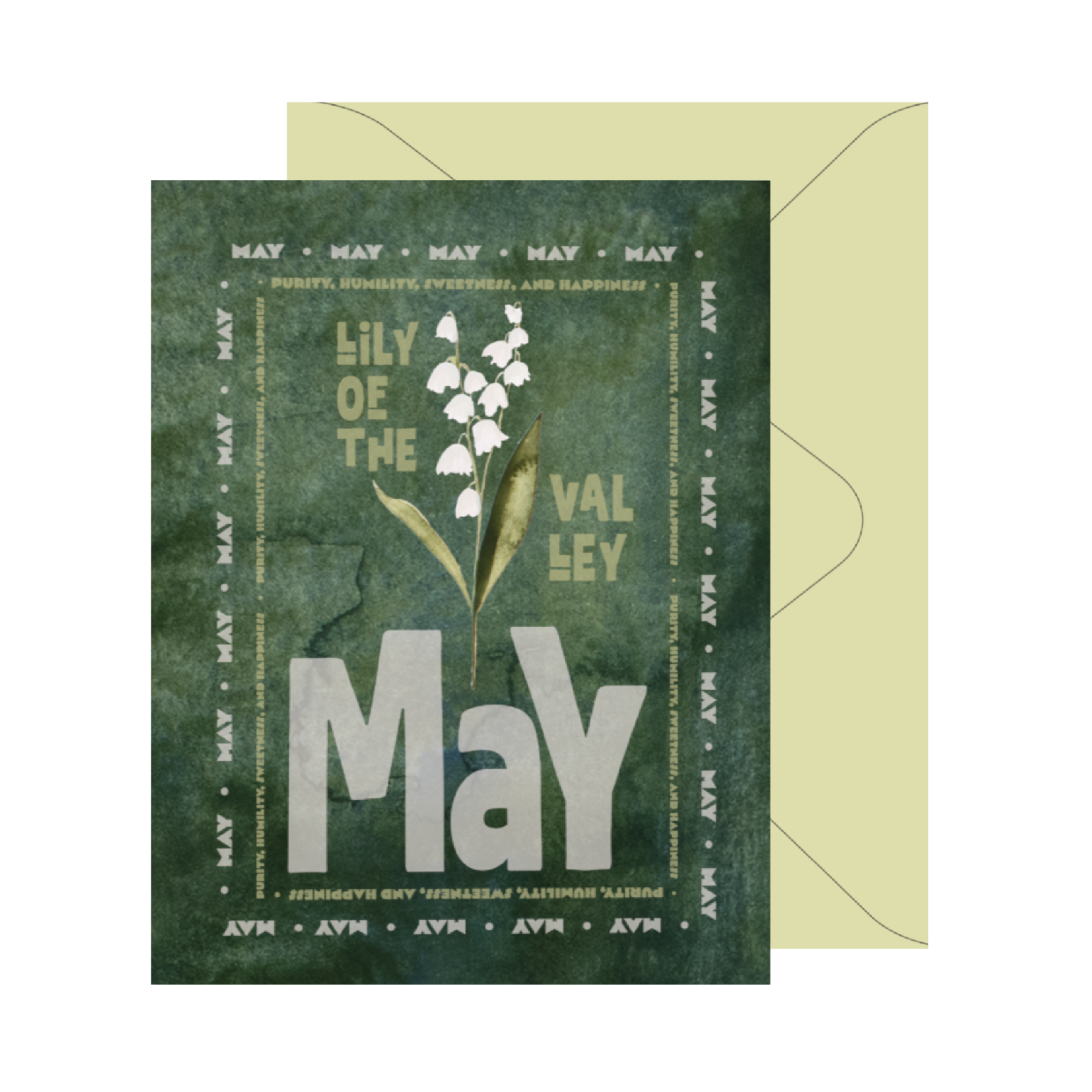 May Birth Month Flower Card