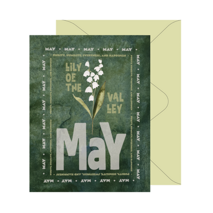 May Birth Month Flower Card