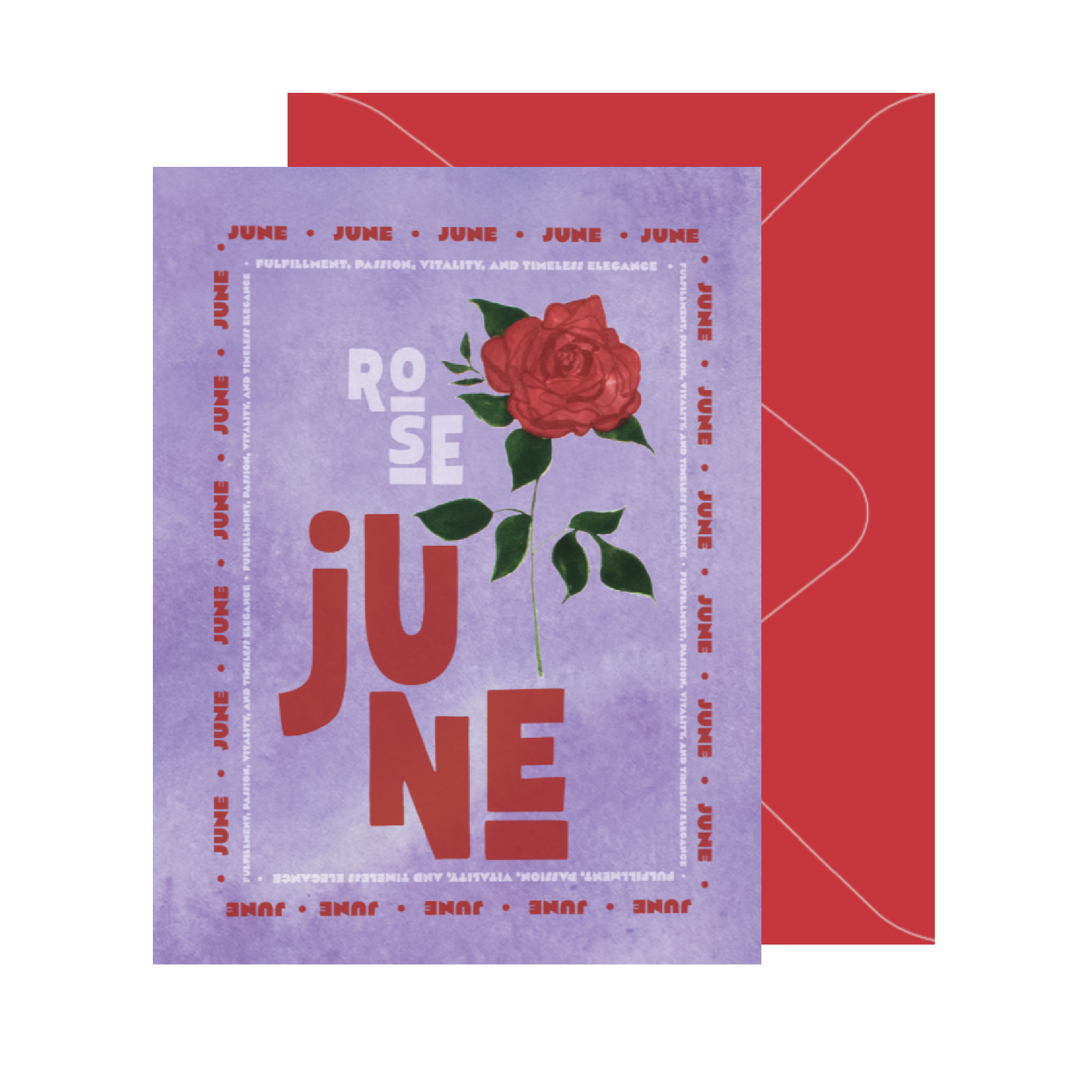 June Birth Month Flower Card