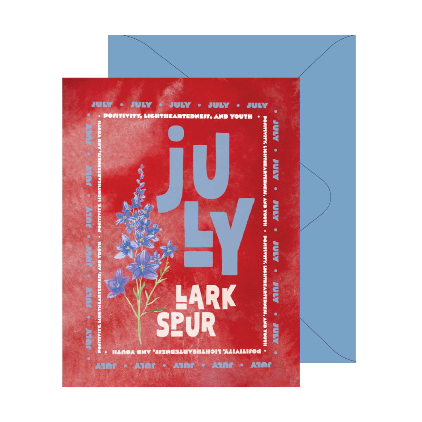 July Birth Month Flower Card