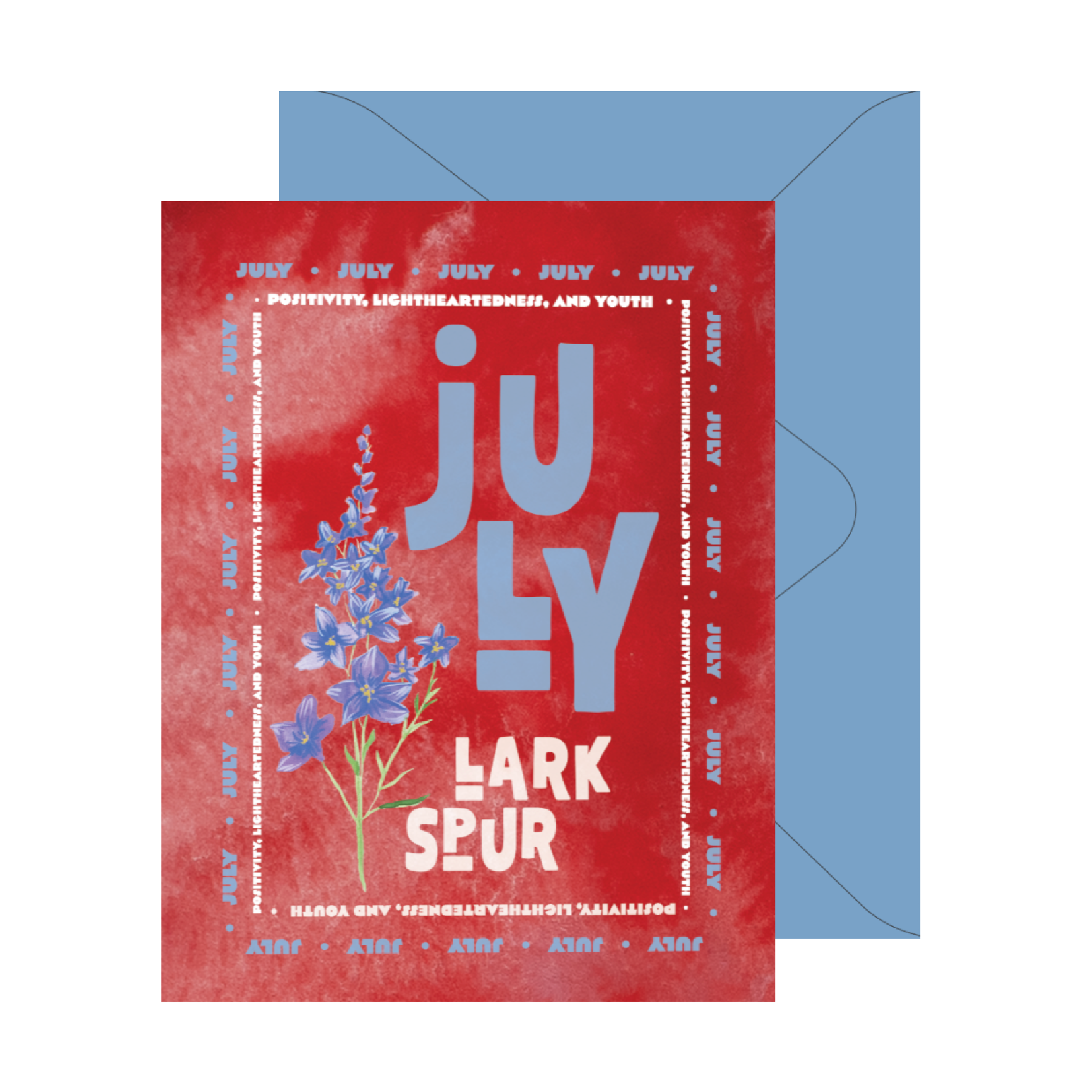 July Birth Month Flower Card