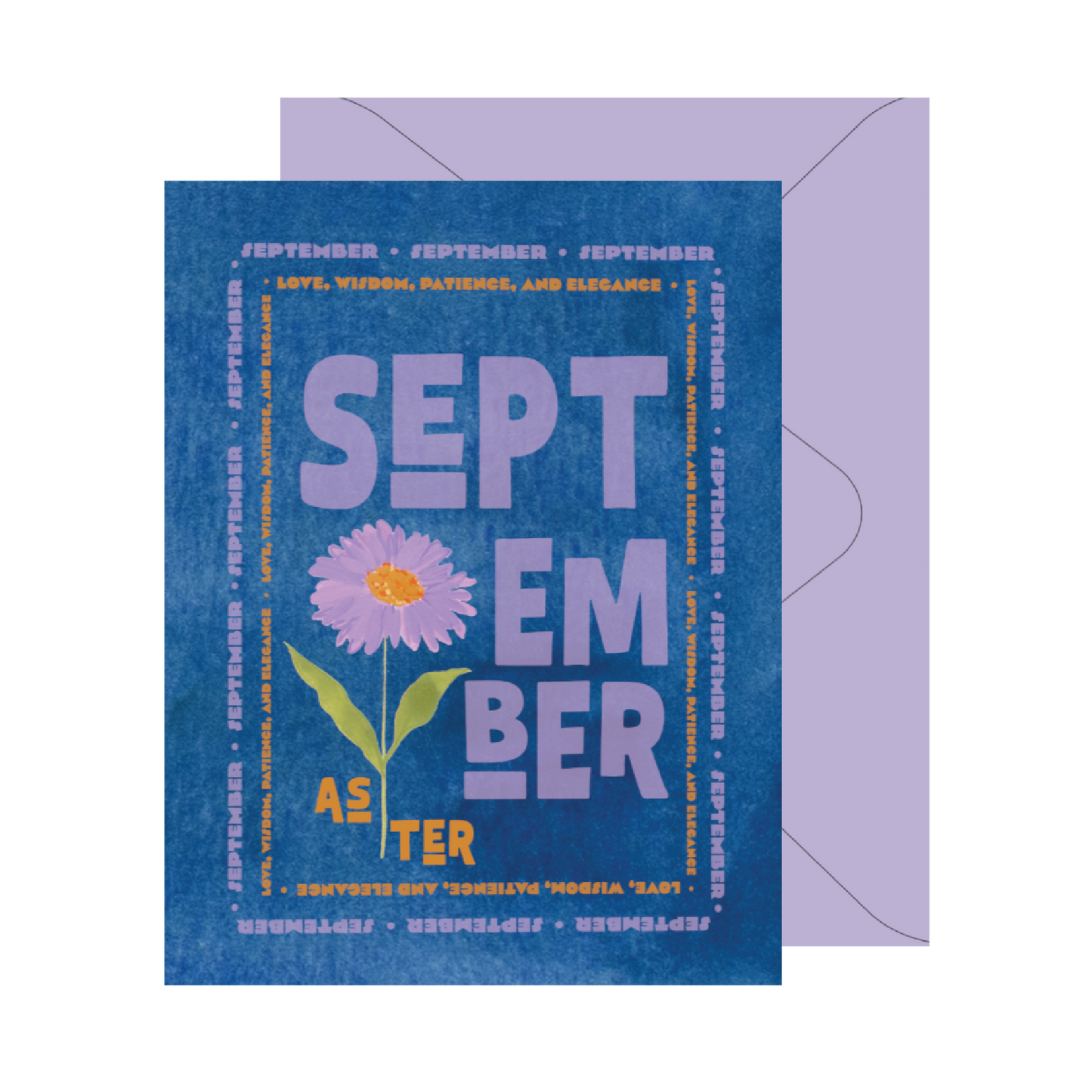September Birth Month Flower Card