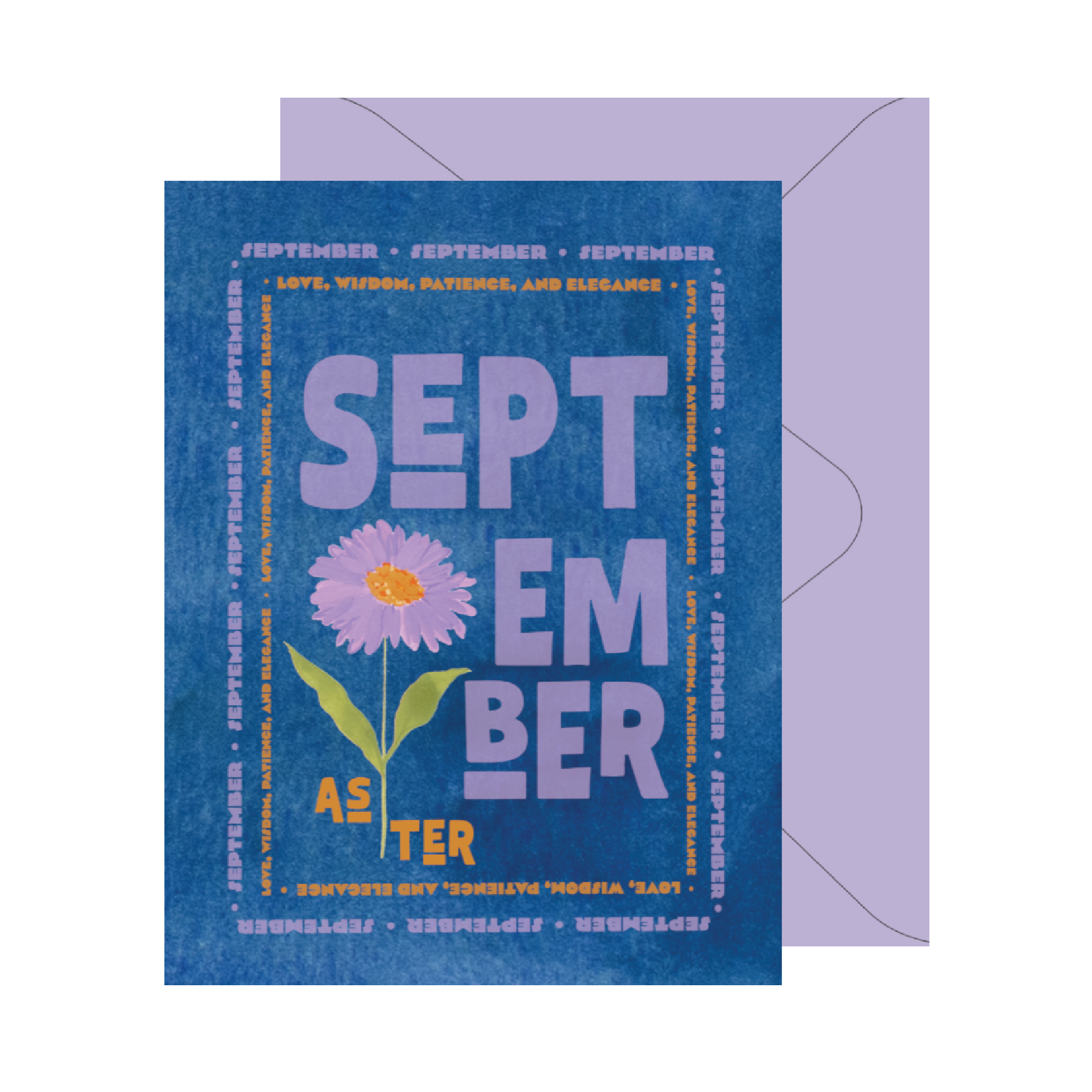 September Birth Month Flower Card