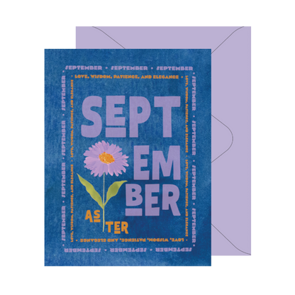 September Birth Month Flower Card