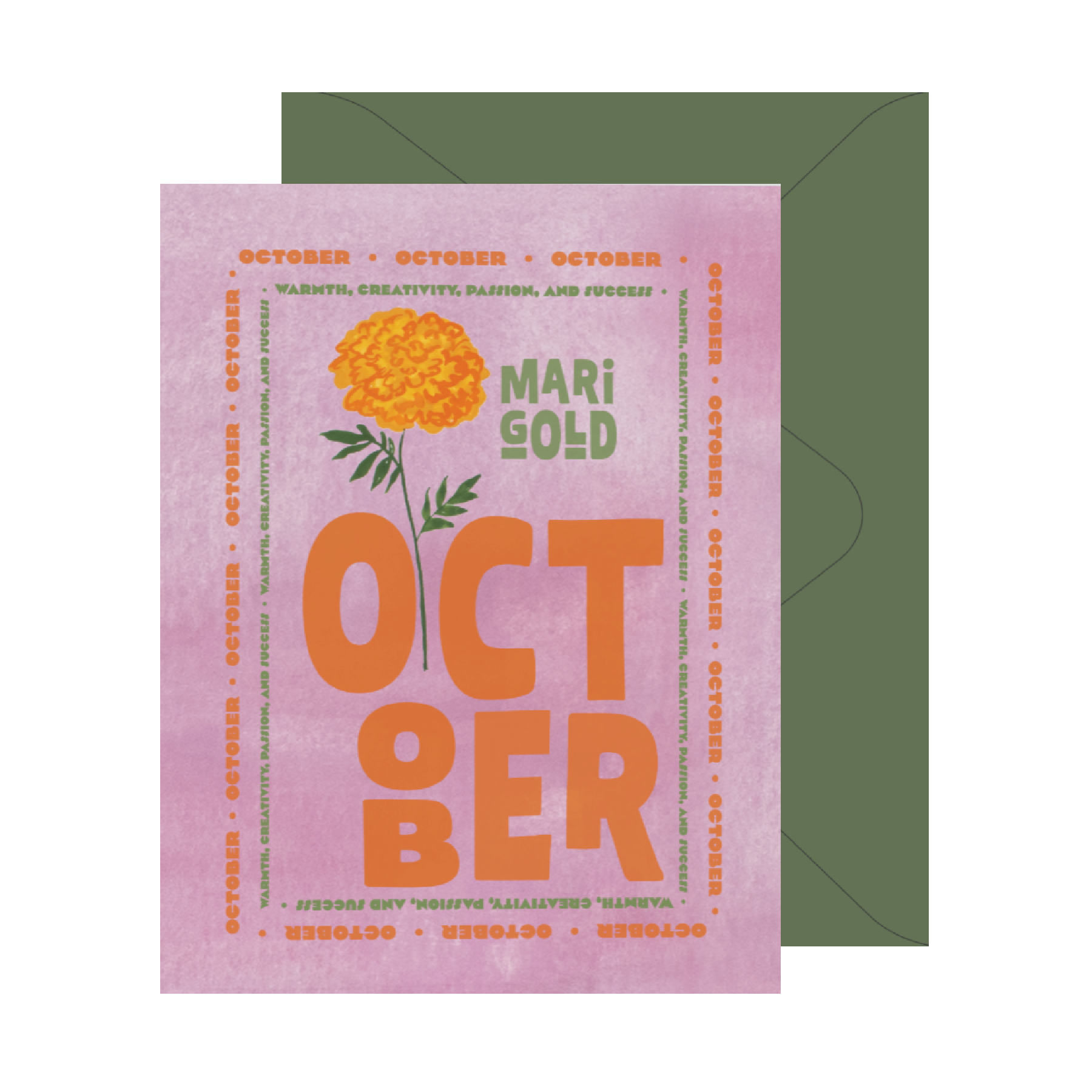 October Birth Month Flower Card