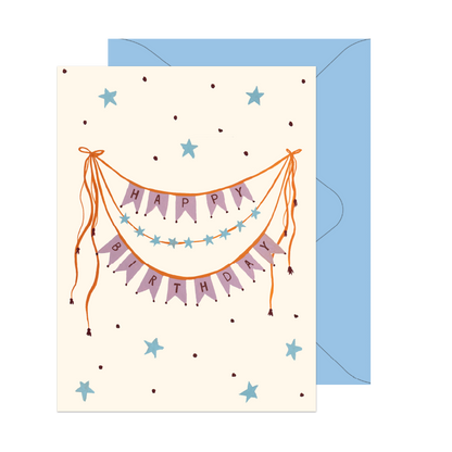 Star Bunting Banner Birthday Card