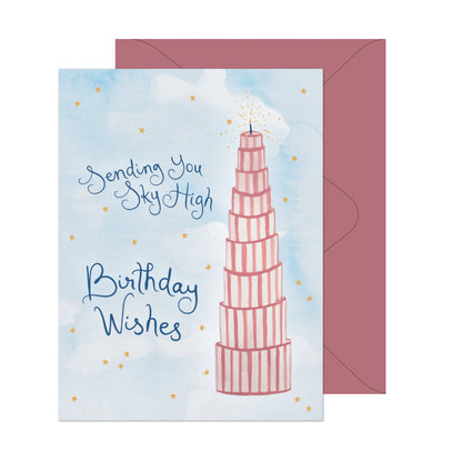Sky High Birthday Wishes Card