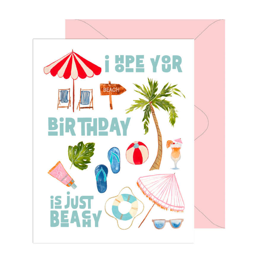 Just Beachy Birthday Card