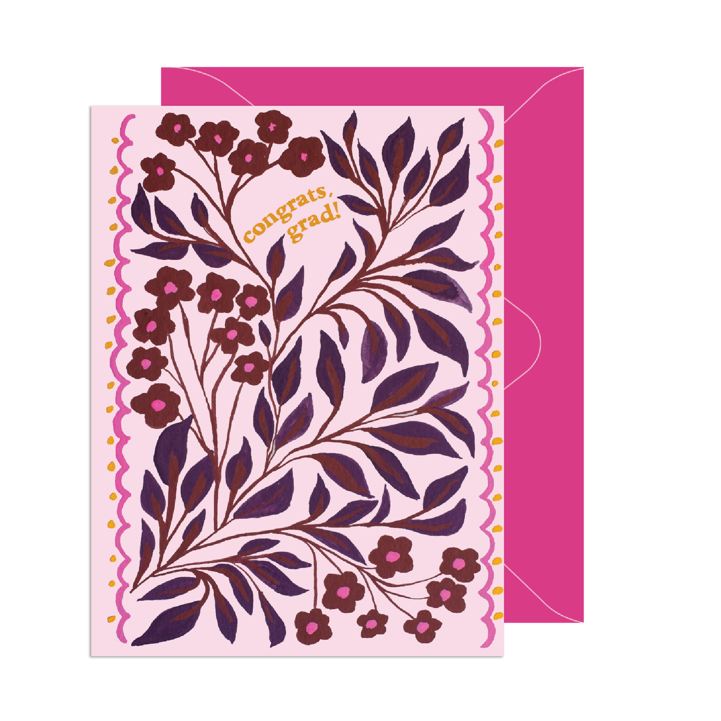 Congrats, Grad Pink Floral Card