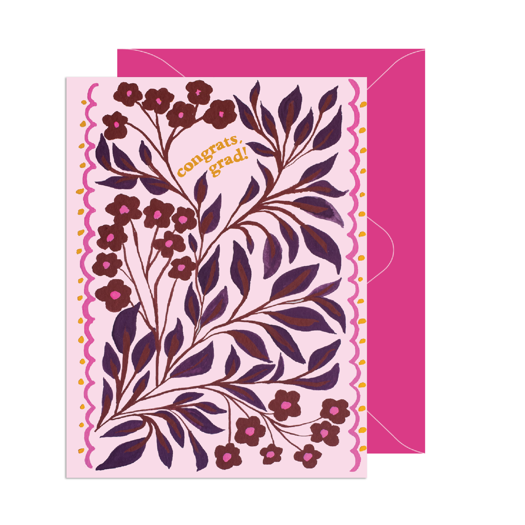 Congrats, Grad Pink Floral Card