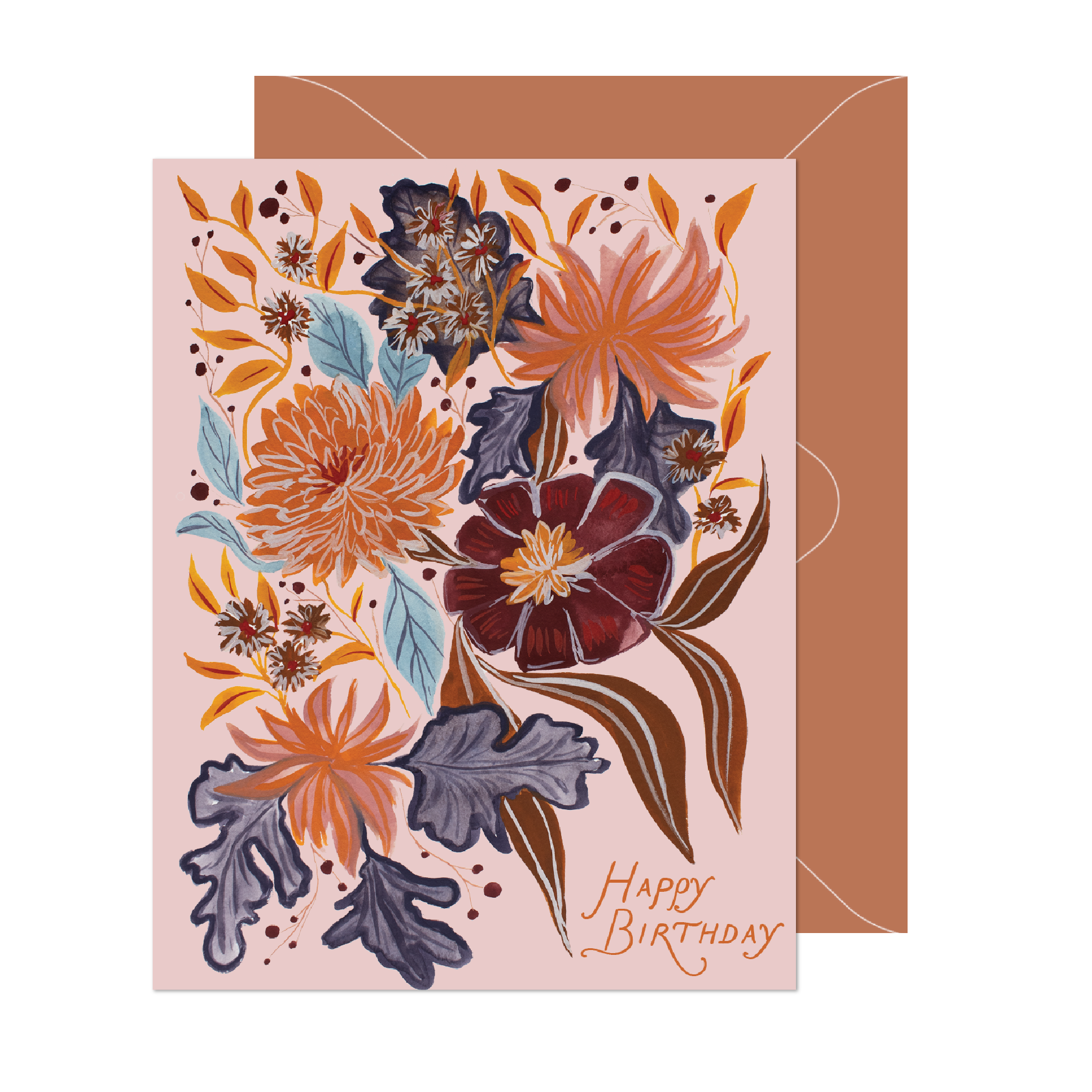 Fall Floral Birthday Card