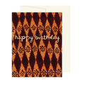 Harlequin Fall Birthday Card