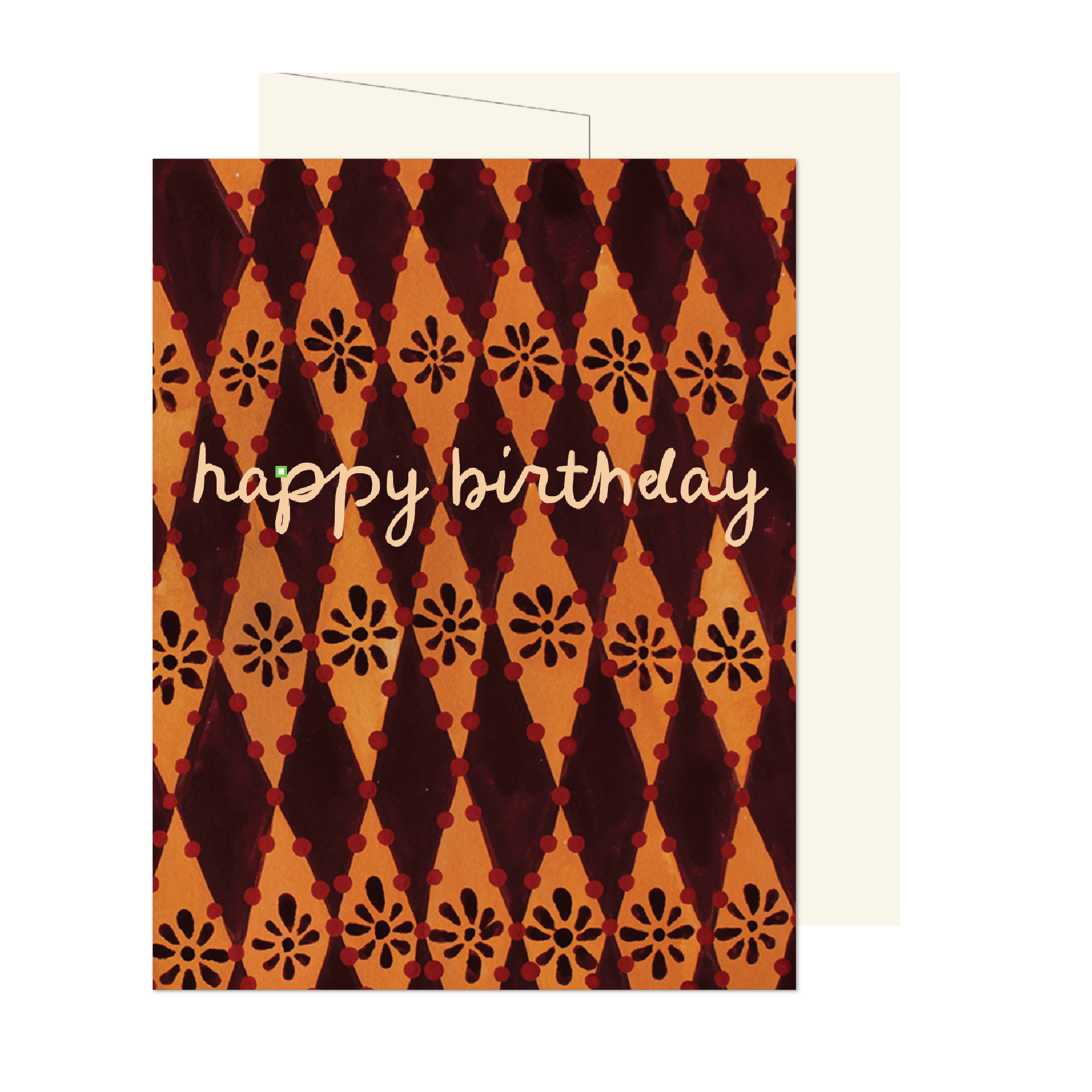 Harlequin Fall Birthday Card