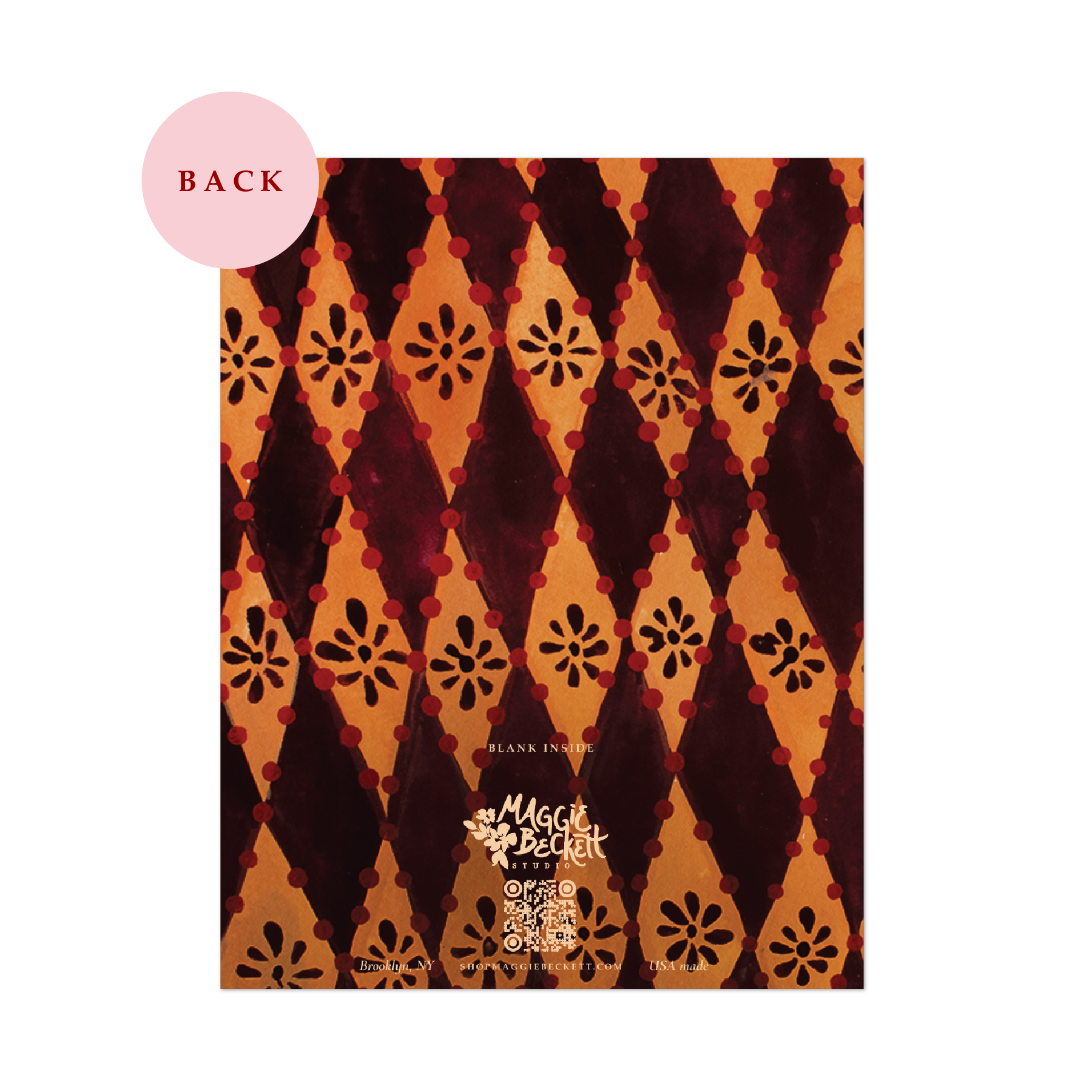 Harlequin Fall Birthday Card