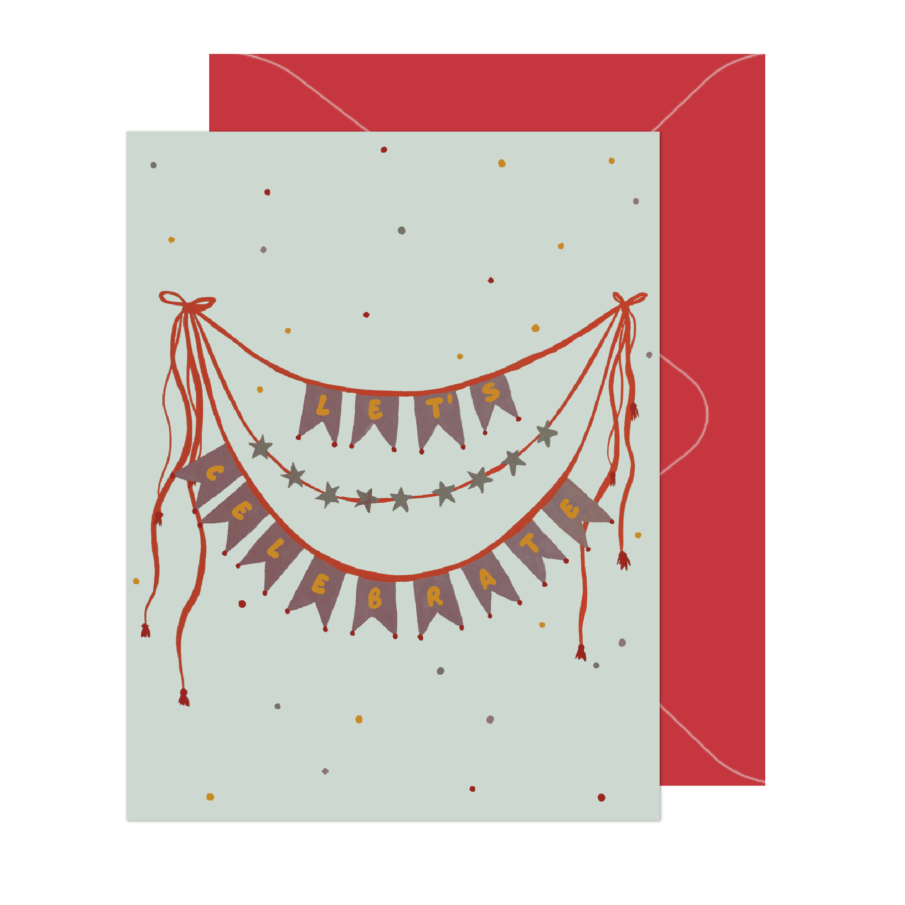 Let's Celebrate Bunting Banner Card