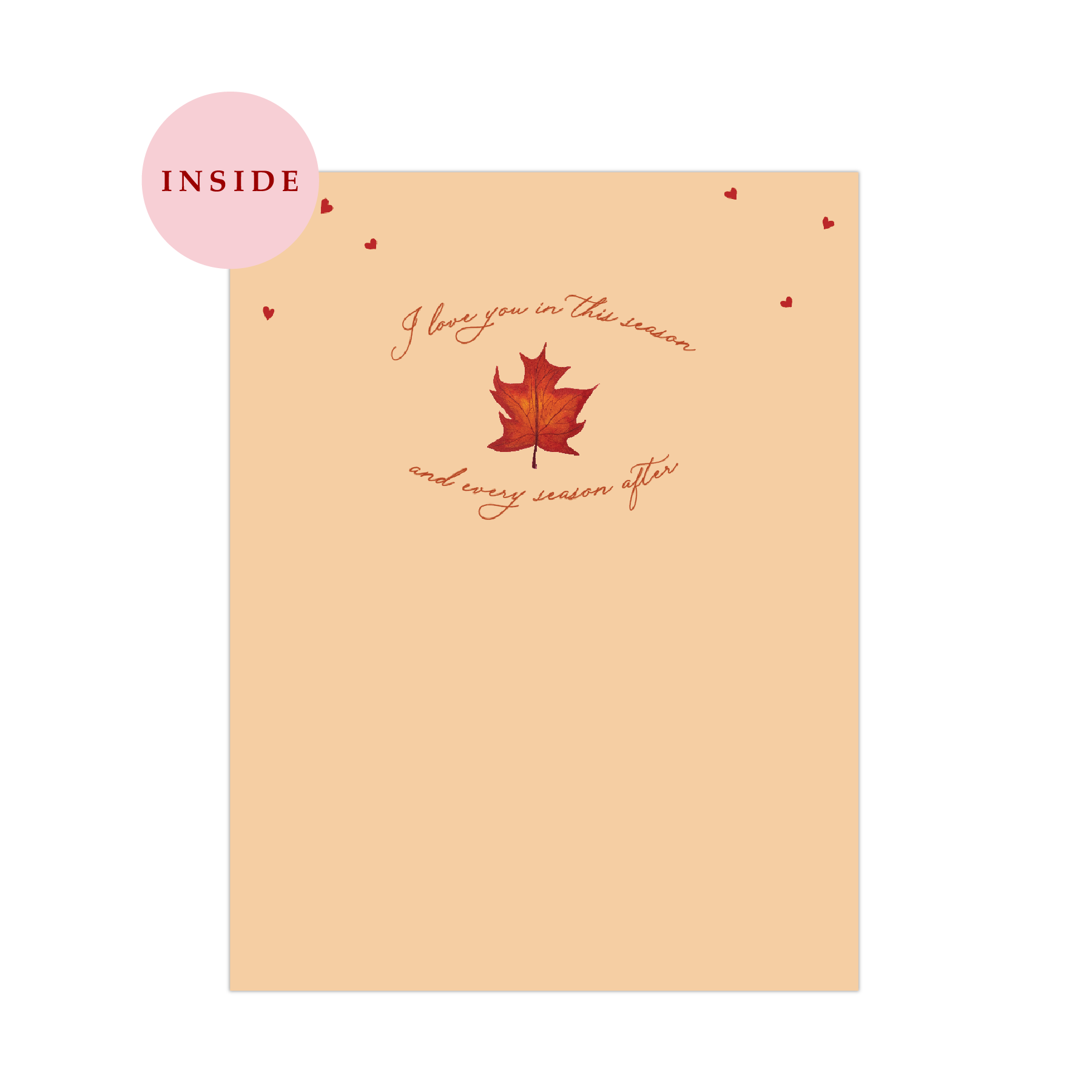 Autumn Leaves Falling Love Card
