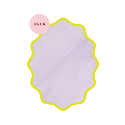 Boxed Set of 10 Lilac Flower Notecards with Wavy Edge