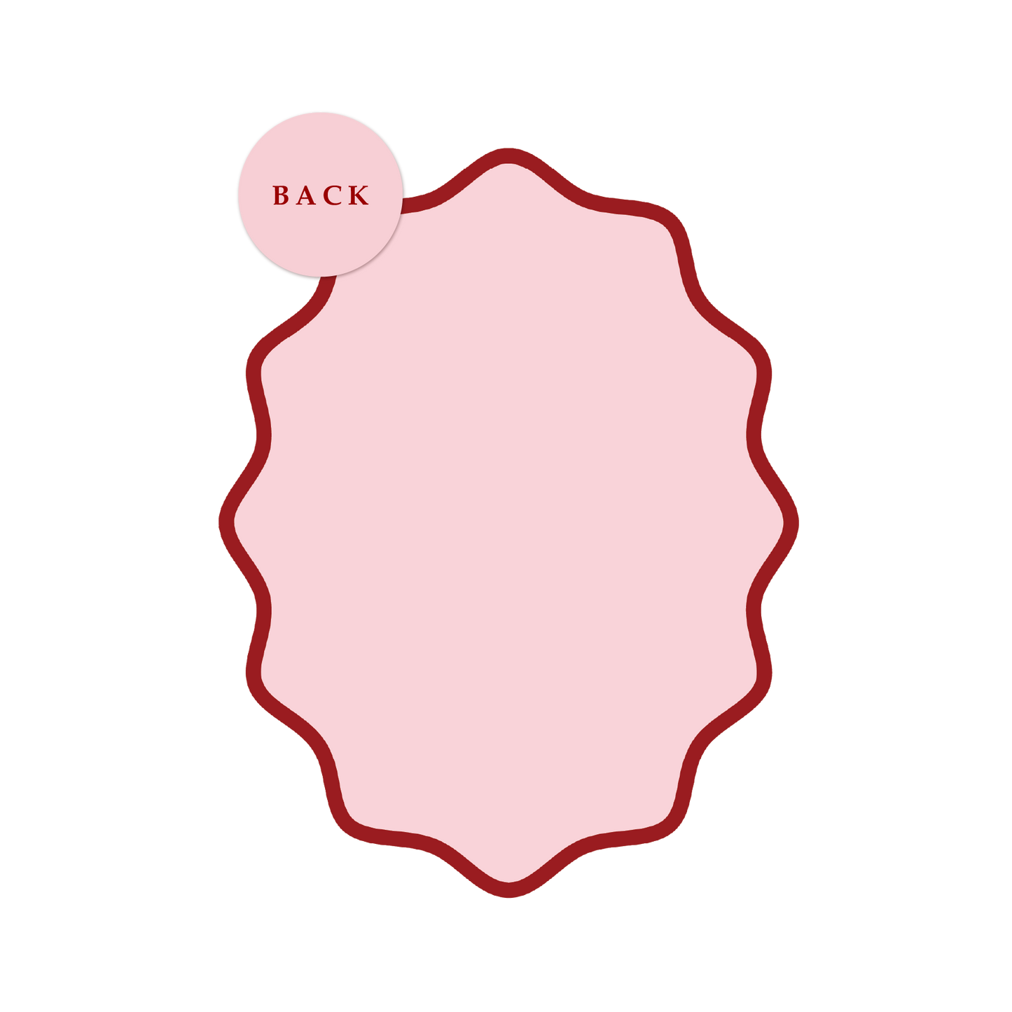 Boxed Set of 10 Floral Maroon Notecards with Wavy Edge