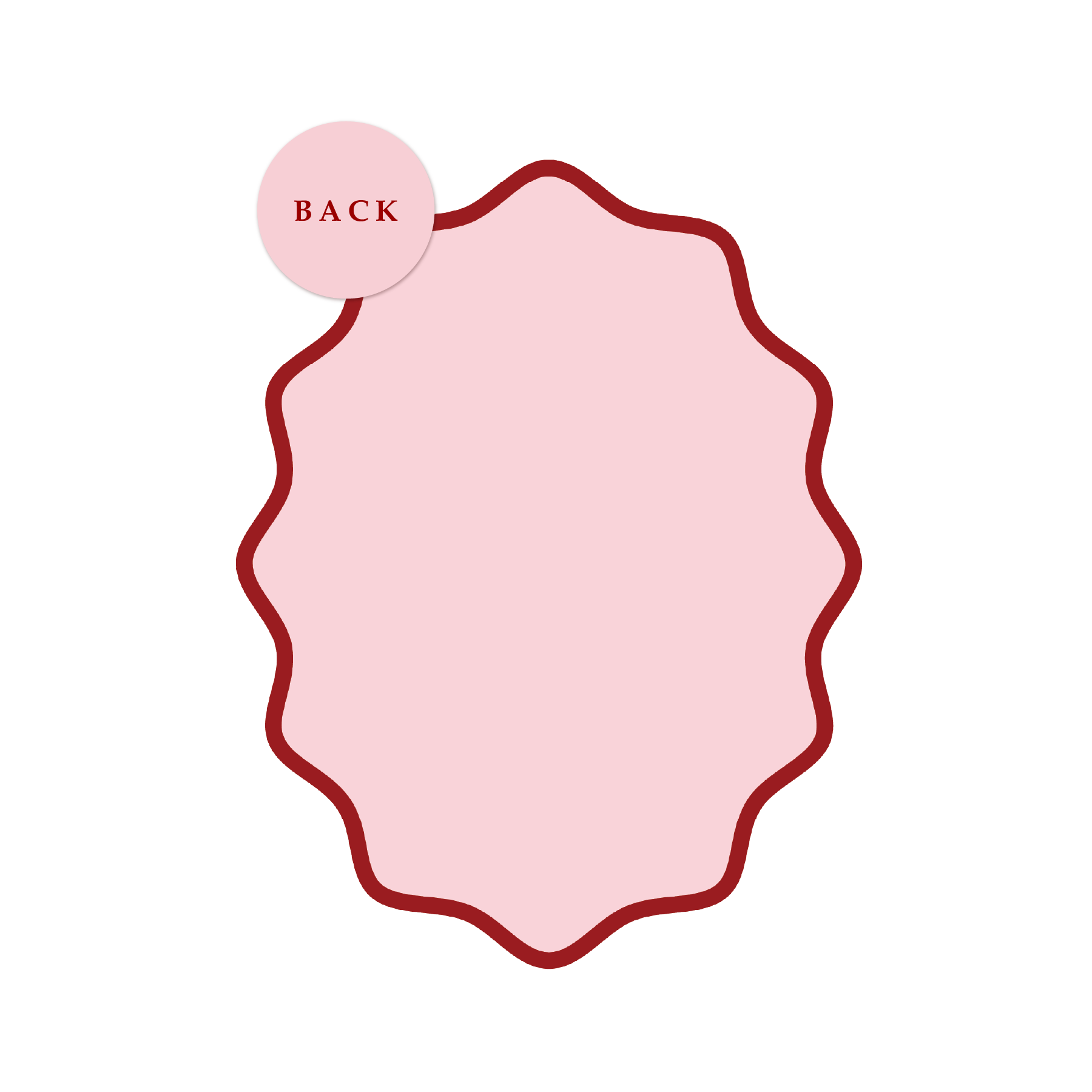 Boxed Set of 10 Floral Maroon Notecards with Wavy Edge